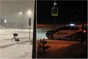 Trikojai pažeidėjus gaudo net per didžiausias pūgas: juokiasi, fiksuoja automobilių ar snaigių greitį