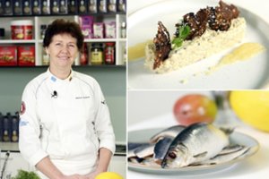 Virtuvės šefė A. Gečienė pamokė, kaip paruošti silkę pagal žydišką receptą