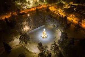 Kalėdų eglę įžiebę Zarasai kuria naujas tradicijas: vieni žaliaskarę labiau mėgsta dieną, o kiti – naktį