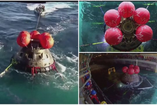 Kelionės į mėnulį – dar arčiau realybės: NASA kosminė kapsulė „Orion“ saugiai baigė misiją „Artemis 1“