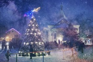 Merkinėje suspindo išskirtinė Kalėdų eglė, į kurią galima užeiti: pasirinko ypatingą dieną