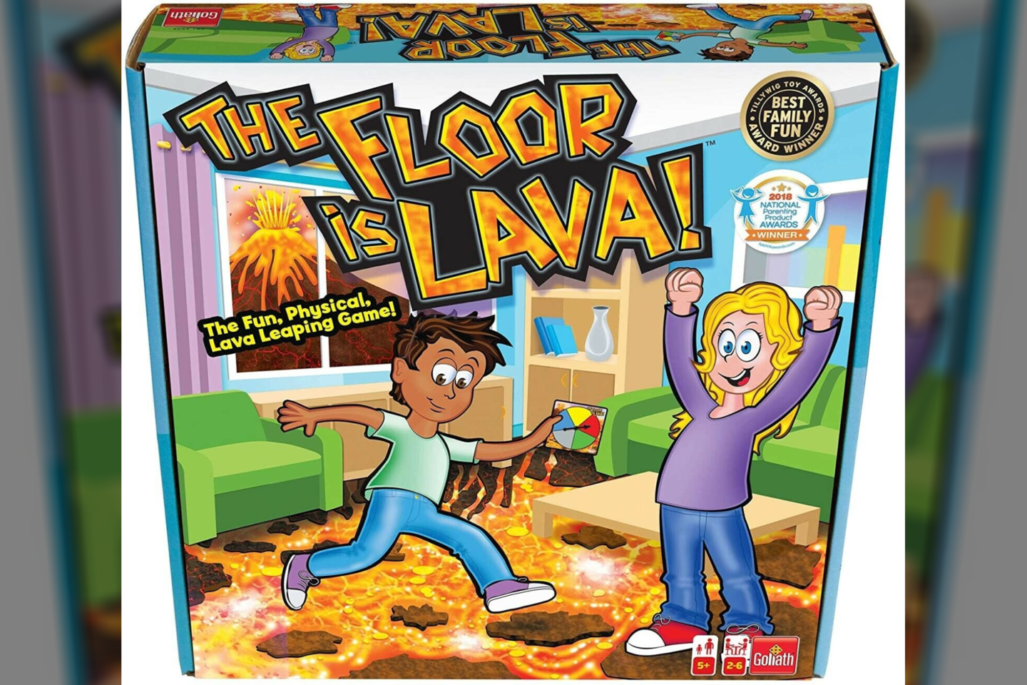 Stalo žaidimas „Floor is lava“.