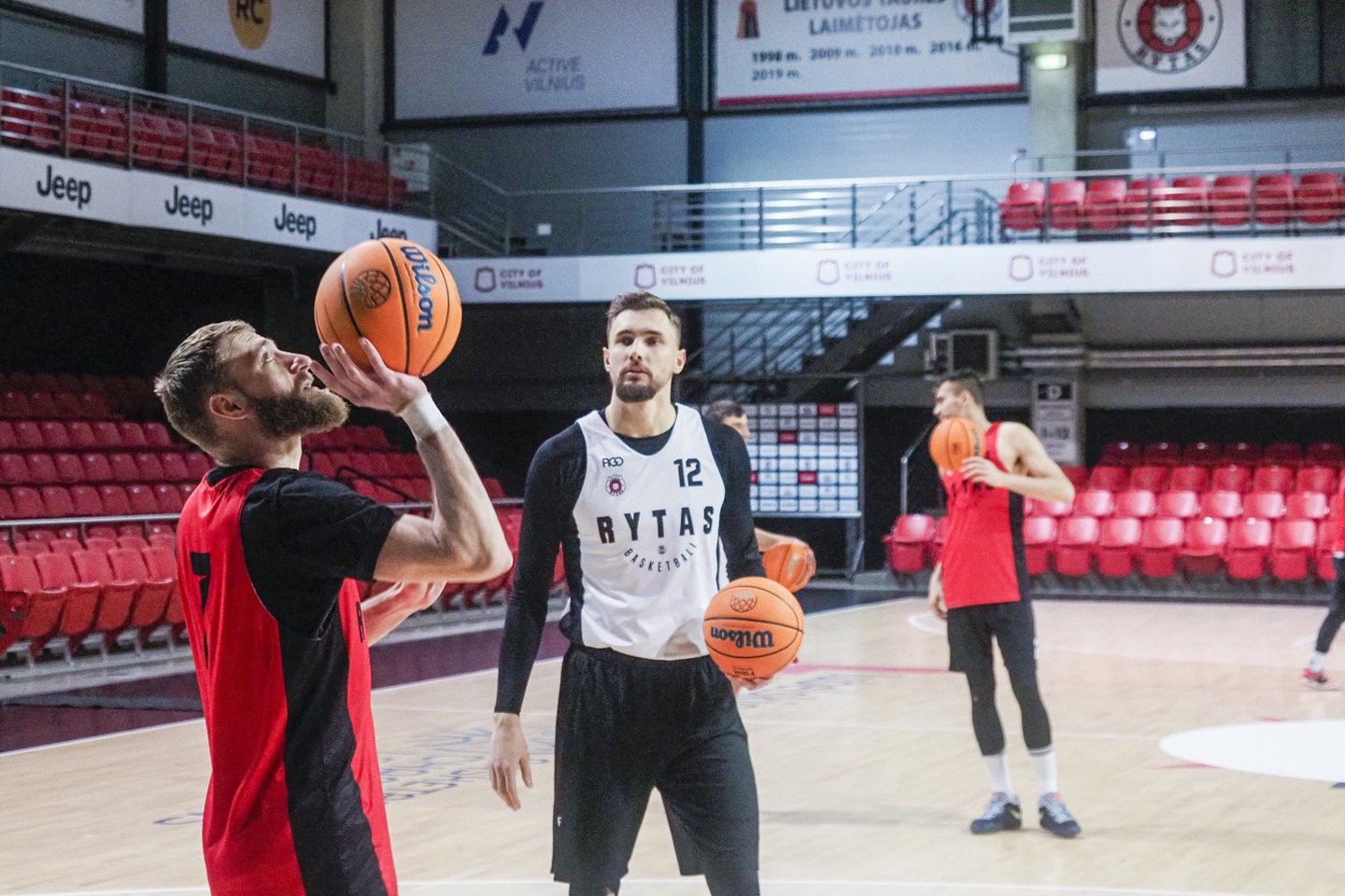 Vilniaus „Ryto“ krepšininkų treniruotė.<br> V.Ščiavinsko nuotr.