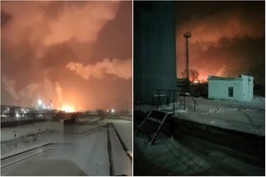 Per didelį gaisrą Rusijos naftos perdirbimo įmonėje žuvo du žmonės