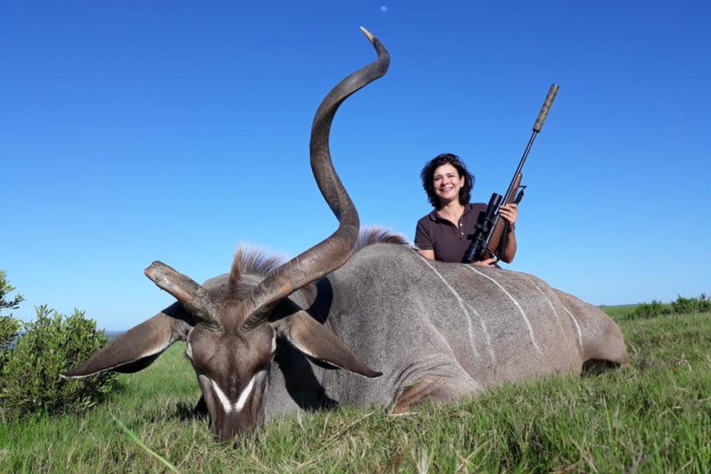  Lina senokai paneigė mitą, kad medžioklė ir moteriškumas nesuderinama. <br>Nuotr. iš asmeninio albumo