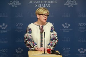 I. Šimonytė apie karinę paramą Ukrainai: Lietuva ir toliau taikys visas priemones