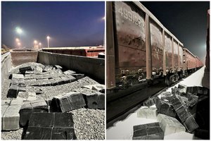 Pasieniečiai aptiko beveik 20 tūkst. po skalda paslėptų pakėlių cigarečių