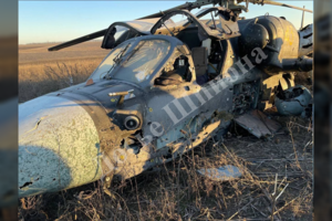 Pranešama, kad rusai Ukrainoje numušė savo pačių sraigtasparnį