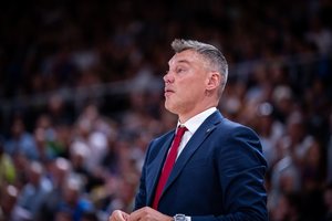 Dėl finalo ketverto Kaune besidžiaugiantis Š. Jasikevičius laukia karo Ukrainoje pabaigos