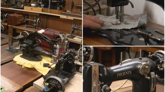 Pamario gyventojo kieme – neįprasta kolekcija: lankytojų akį traukia siuvimo mašinų ekspozicija