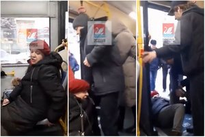 Rusijoje keleivis išmetė senyvą moterį iš autobuso už pasisakymus apie kariuomenę