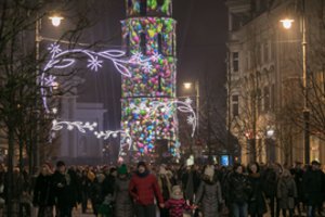 Naujieji metai Vilniuje: 2023-iųjų sutikimui – įspūdinga vaizdo projekcija ir lazerių šou