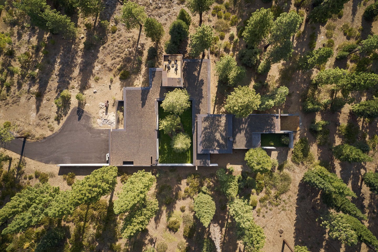 Kalifornijoje, nedidelėje miško atodangoje, stovi namas „Analog House“, atkreipiantis dėmesį bokštu ir naudojamu metalu, betonu ir stiklu bei derme su aplinka.<br>Joe Fletcher / archdaily.com nuotr.