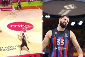 „Barcelona“ išgelbėjęs savo metimu N. Mirotičius pripažino, kad teisėjai padarė klaidą – jis užmynė ant linijos