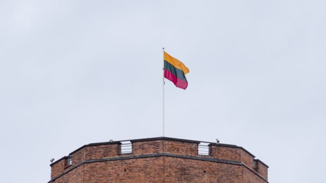 Minint vėliavos dieną, Gedimino pilies bokšte iškelta nauja šalies trispalvė: A. Anušauskas pabrėžė svarbų aspektą
