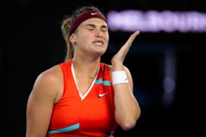 Baltarusė A. Sabalenka apie karą Ukrainoje: „Kodėl apie tai turėtume rėkti ant kiekvieno kampo“