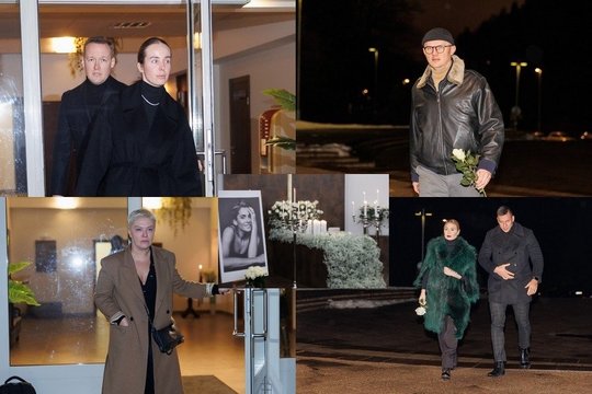Nešini baltais rožių žiedais artimieji ir draugai paskutinį „sudie“ taria Agnei Jagelavičiūtei 