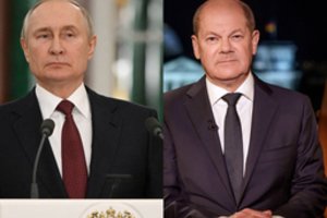 Berlynas: O. Scholzas palaiko tiesioginius kontaktus su V. Putinu dėl karo Ukrainoje