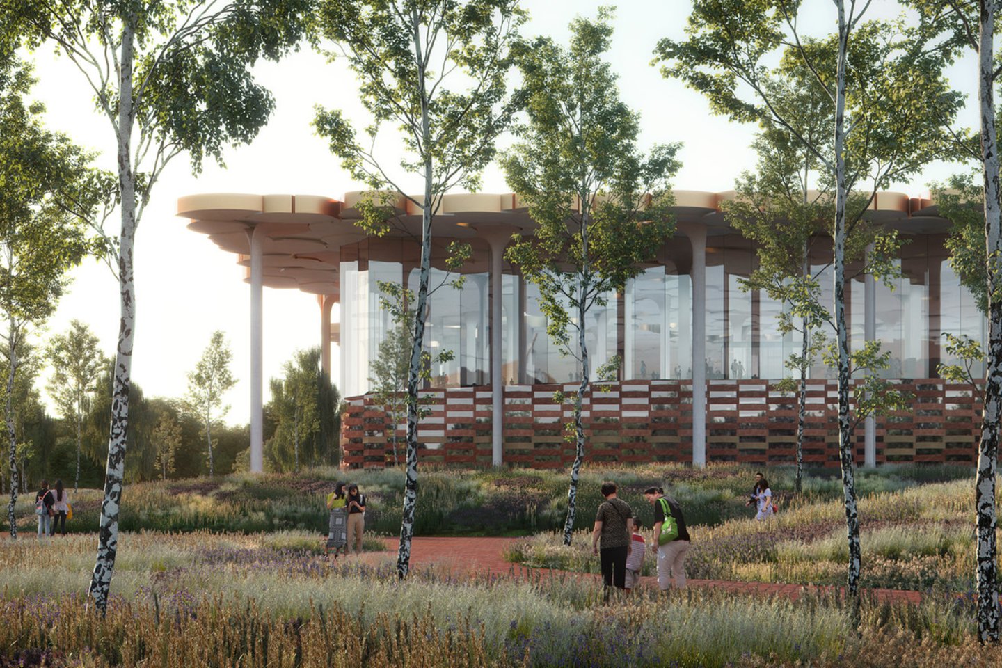 Vienas įdomiausių būsimų „Snohetta“ projektų – „Sub-Center“ biblioteka Pekine, kuri suprojektuota taip, kad lankytojai jaustųsi atsidūrę miško tankmėje.<br>Plomp / Snohetta / archdaily.com nuotr.
