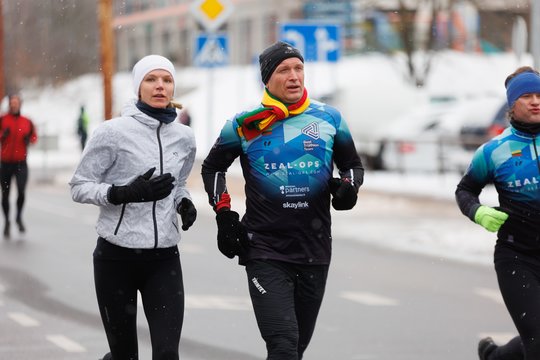 Šeštadienį Vilniuje vyko tarptautinis pagarbos bėgimas „Gyvybės ir mirties keliu“.<br>T.Bauro nuotr.