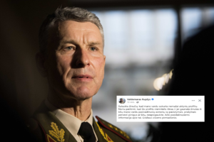 Kariuomenės vadas V. Rupšys pasidalijo svarbia žinute: neapsigaukite