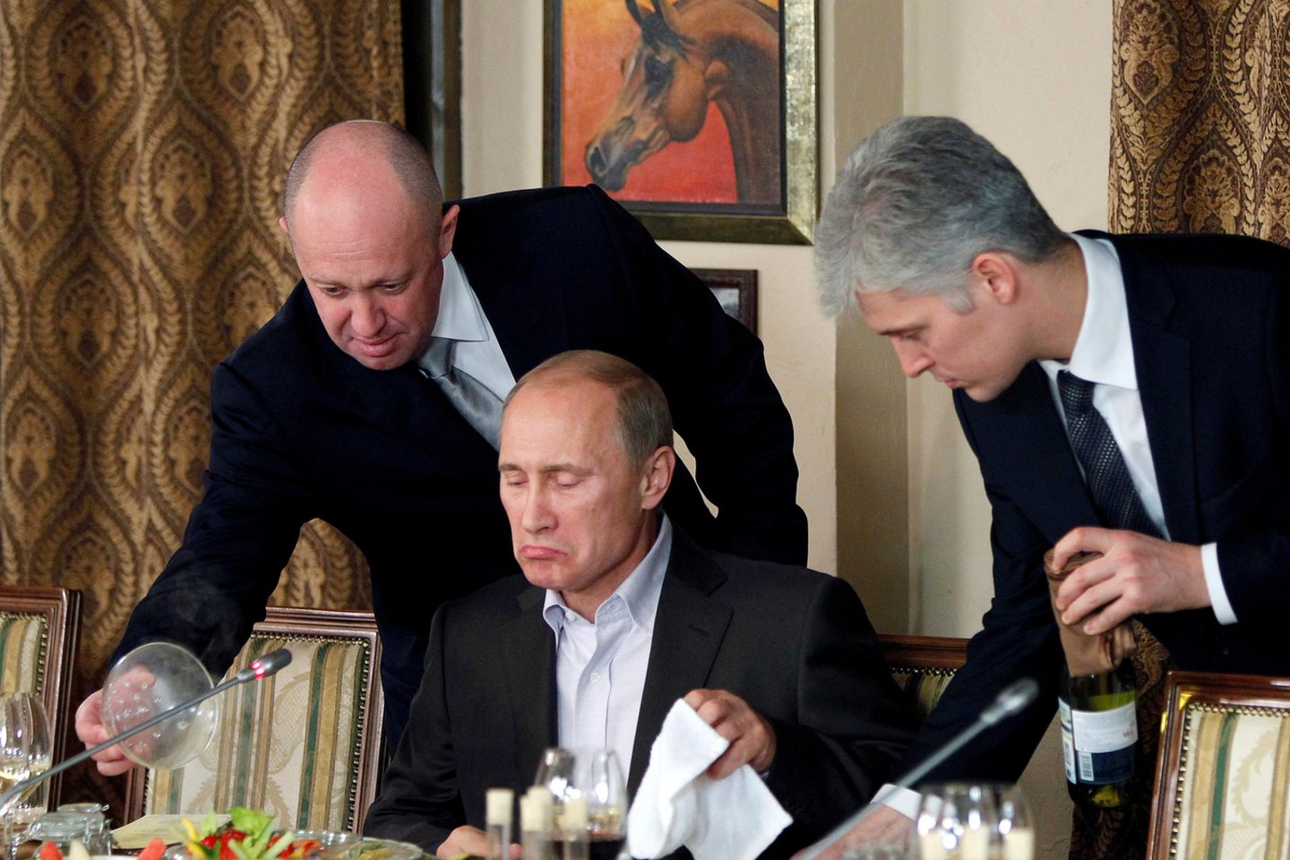 Jevgenijus Prigožinas, Vladimiras Putinas.<br>Reuters/Scanpix nuotr.