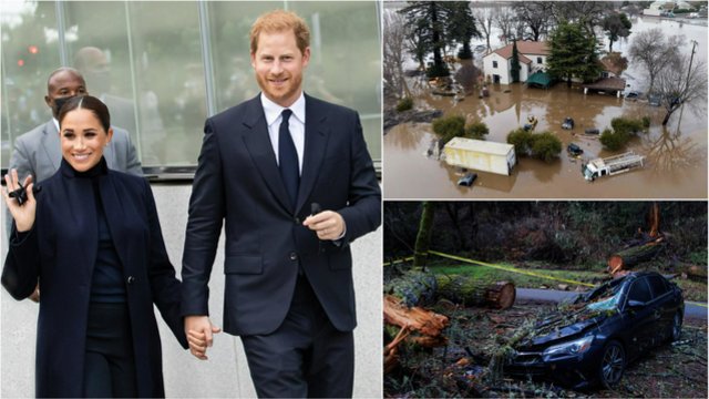 Dėl mirtį nešančios audros Kalifornijoje – masinė evakuacija: namus palikti turėjo ir princas Harry bei Meghan Markle