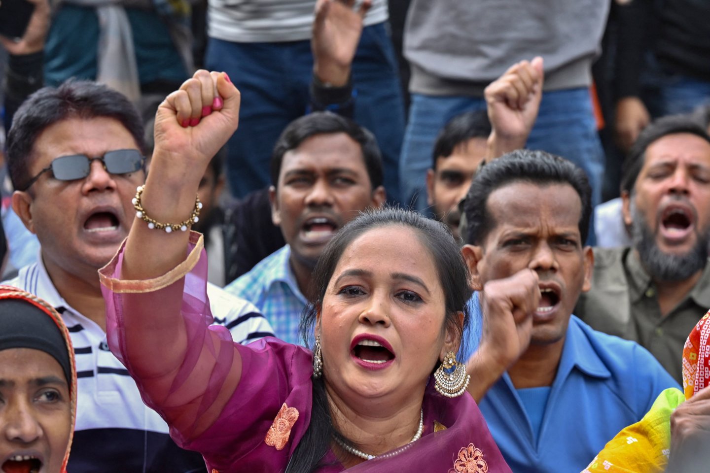  Protestai Bangladeše.<br> AFP/Scanpix nuotr.
