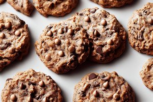 Avižiniai sausainiai su riešutų sviestu ir šokoladu: palaima su kiekvienu kąsneliu 