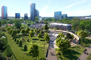 Vilniuje įrengs naują skverą – bus ir takas, leidžiantis rajonu pasigrožėti iš viršaus