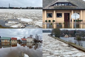 Latvijoje patvinus Dauguvai – kritinė padėtis: žmonės bėga iš miesto, gresia ir užtvankos pralaužimas