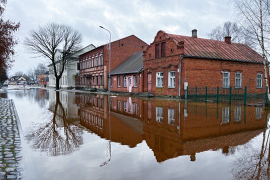  Potvynis Jekabpilyje.<br> V.Ščiavinsko nuotr.