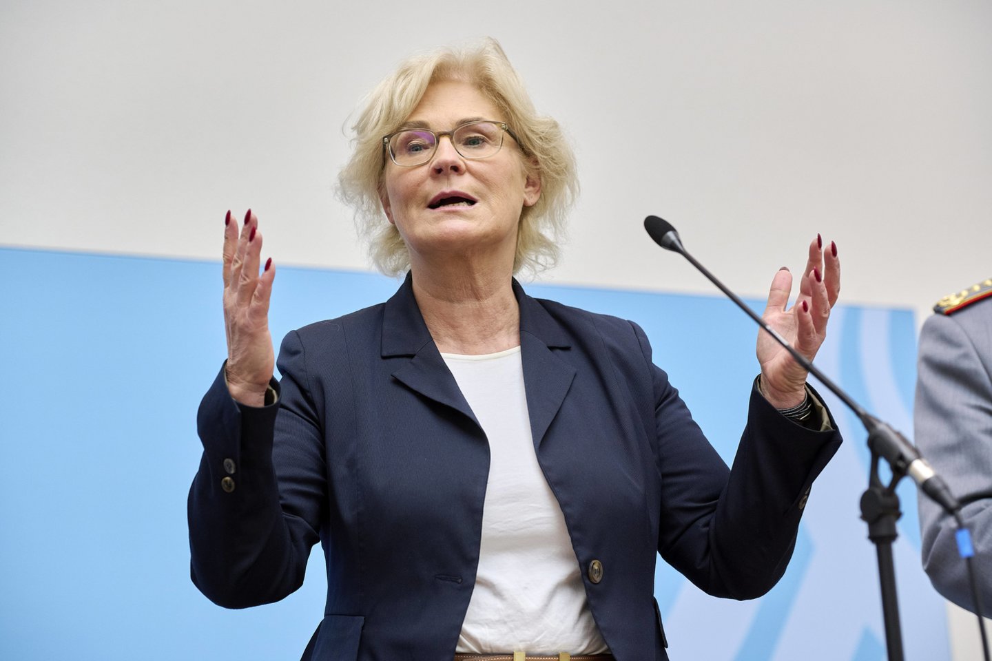 Vokietijos gynybos ministrė Christine Lambrecht.<br>IMAGO/Scanpix nuotr.