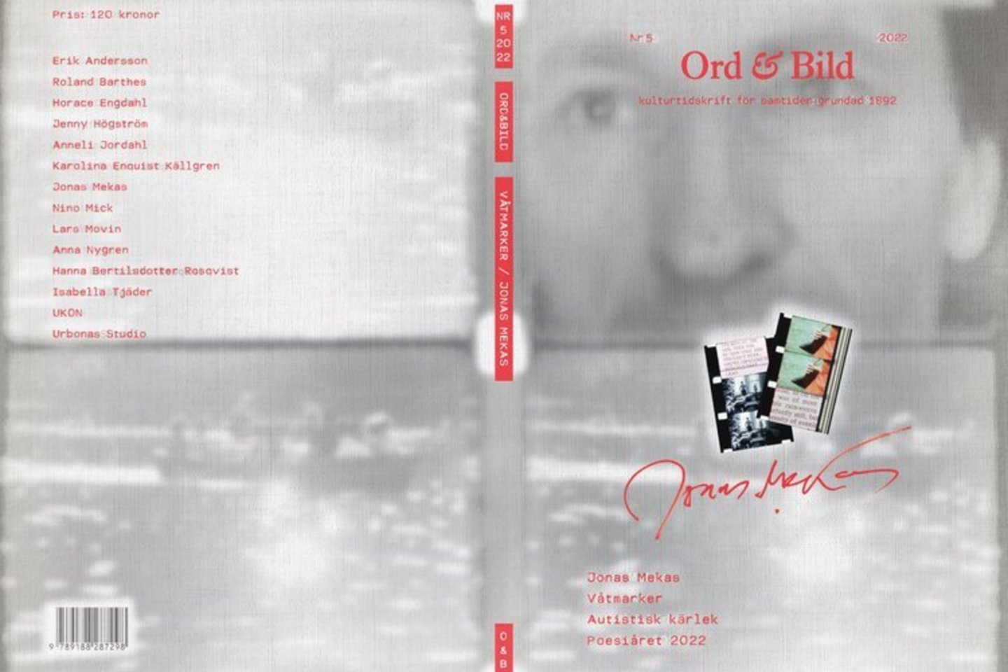 Įtakingo švedų kultūros žurnalo „Ord&amp;Bild“ numeris, dedikuotas  poetui, kino menininkui Jonui Mekui.