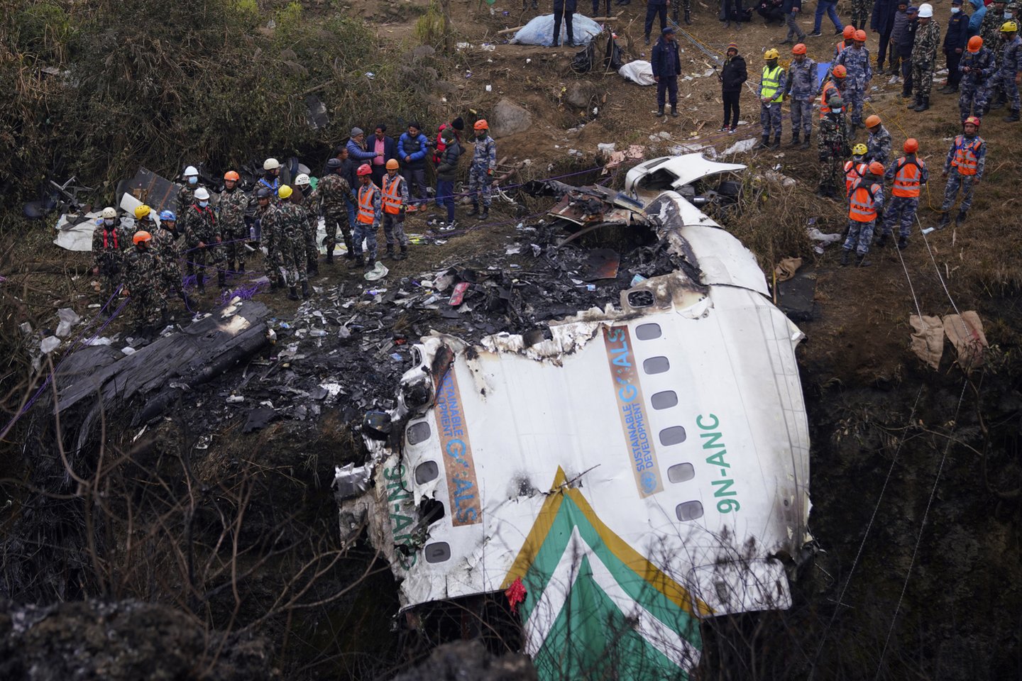 Nepale sudužo lėktuvos su 72 žmonėmis.<br>AP/Scanpix nuotr.