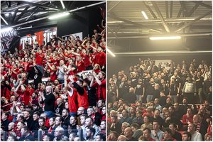 Vilniečių sirgaliai kaitino atmosferą – rungtynėse užtraukė amžinų PAOK varžovų skanduotes