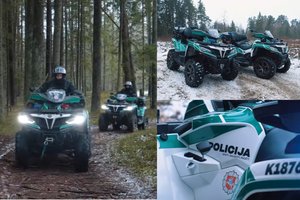 Nenustebkite žiemą gamtoje pamatę pareigūnus, važinėjančius keturračiais – jie čia su tikslu