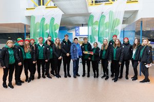 Lietuvos rinktinė palydėta į Europos jaunimo žiemos olimpinį festivalį