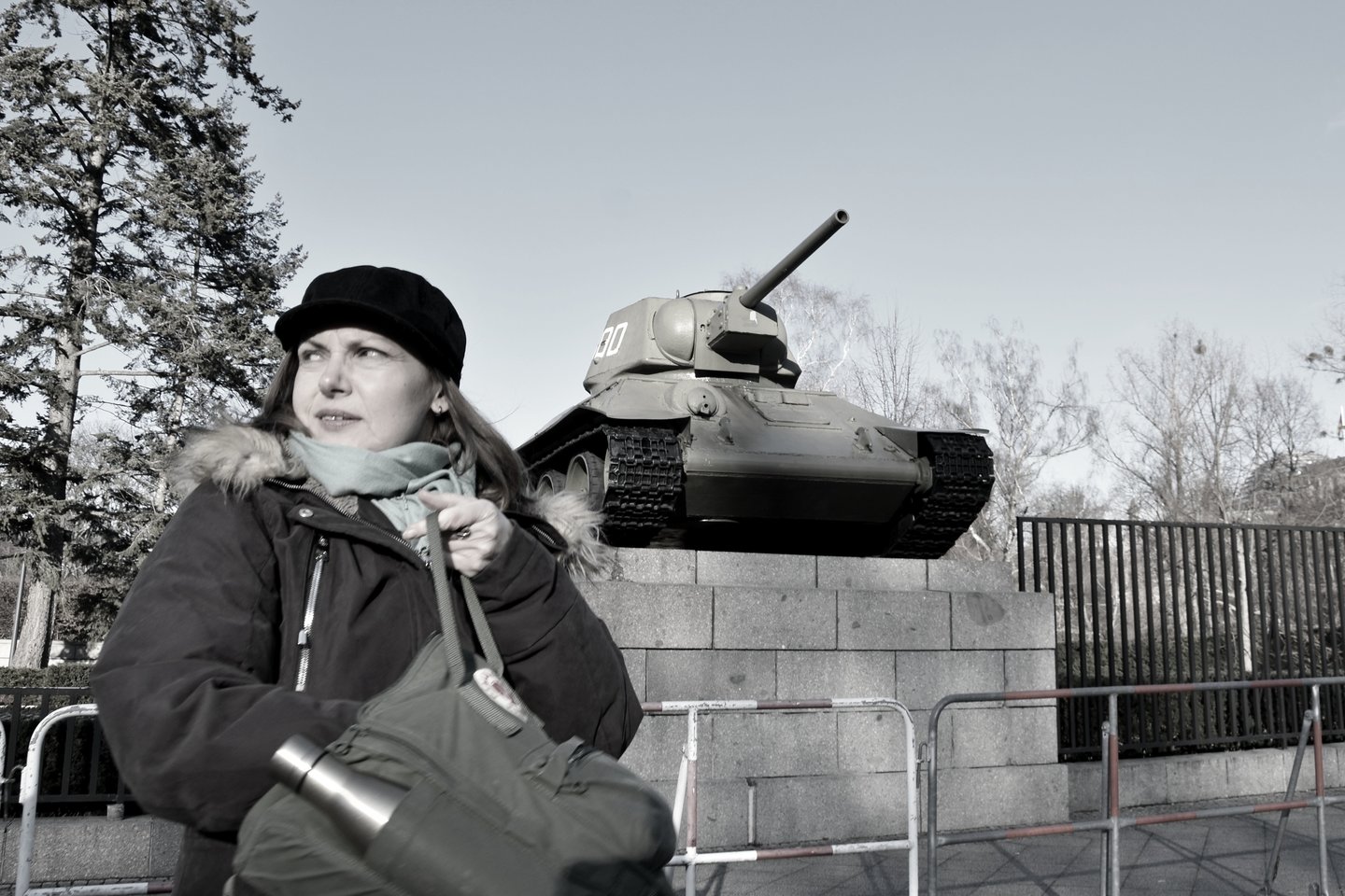 Berlynas 2023-iųjų sausį, – Lietuvoje šių pėdsakų nebėra. Tankas Treptovo parke.<br> A.Srėbalienės nuotr. 