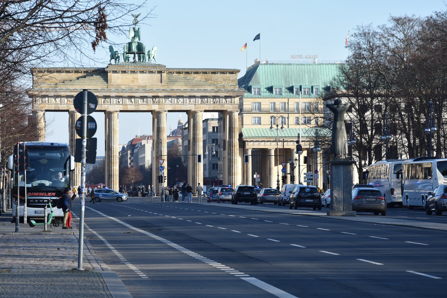 Berlynas 2023-iųjų sausį. Brandenburgo vartai.<br> A.Srėbalienės nuotr. 