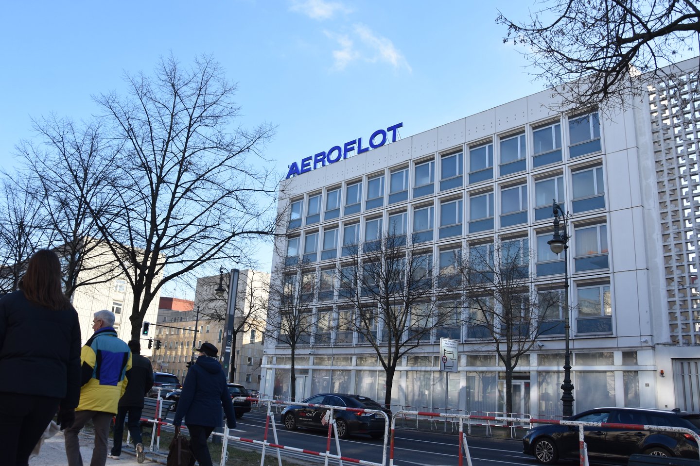 Berlynas 2023-iųjų sausį. Rusijos skrydžių bendrovės „Aeroflot“ biuras.<br> A.Srėbalienės nuotr. 