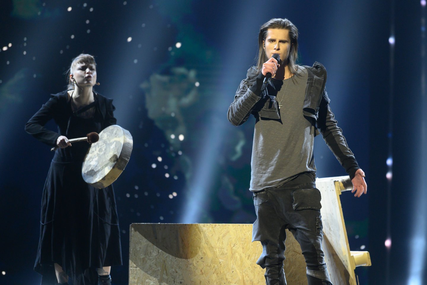  Antrojo nacionalinės „Eurovizijos“ atrankos filmavimo akimirka.<br> V.Skaraičio nuotr.