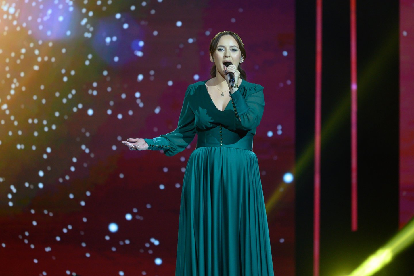  Antrojo nacionalinės „Eurovizijos“ atrankos filmavimo akimirka.<br> V.Skaraičio nuotr.