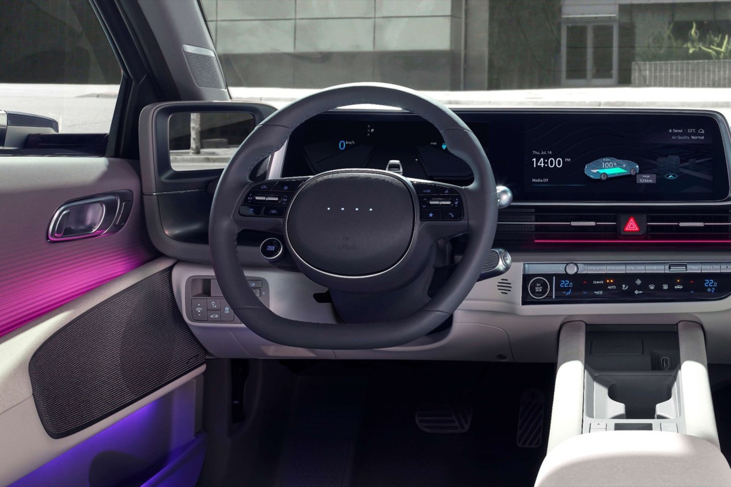 Elektromobilio „Hyundai Ioniq 6“ interjeras.<br>Gamintojo nuotr.