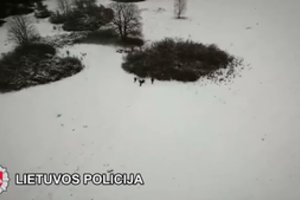 Naminukės slėptuvę Šalčininkų r. pareigūnams parodė dronas