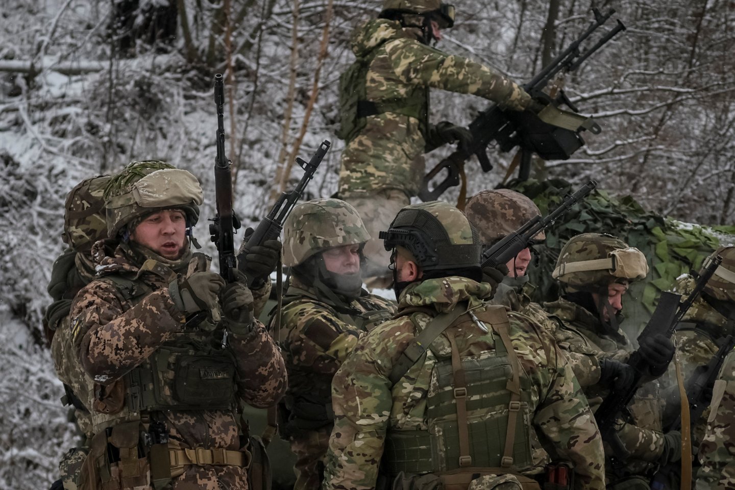 Karas Ukrainoje. Ukrainos kariai.<br>Reuters/Scanpix nuotr.