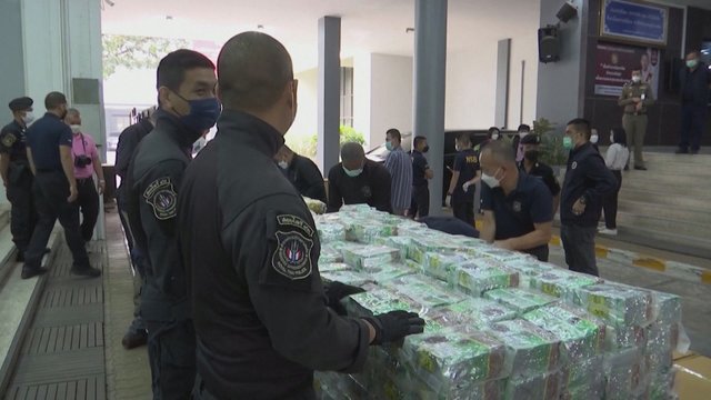 Tailande per mažiau nei savaitę konfiskuota 1,1 tonos kristalinio metamfetamino: įtariama tarptautinė gauja