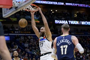 J. Valančiūnas nusileido R. Gobertui, o „Pelicans“ – „Timberwolves“