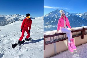 Aktyvios Ingos Stumbrienės atostogos Prancūzijos Alpėse: pasidalijo vaizdo įrašu, kaip čiuožia su snieglente