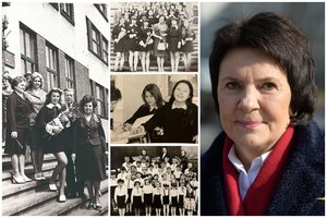 Evaldos Šiškauskienės mokyklos laikai: matuojamas uniformų ilgis ir importinės prekės iš jūreivių